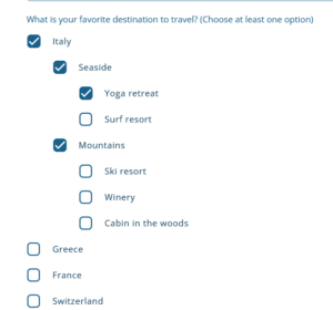Checkbox Answer Questions – Visit Create Knowledgebase